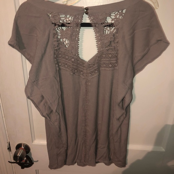 Torrid women’s lace top size 0X brown - Picture 6 of 7